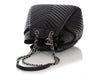 Chanel Black Calfskin Chevron-Quilted Urban Spirit Drawstring Bag