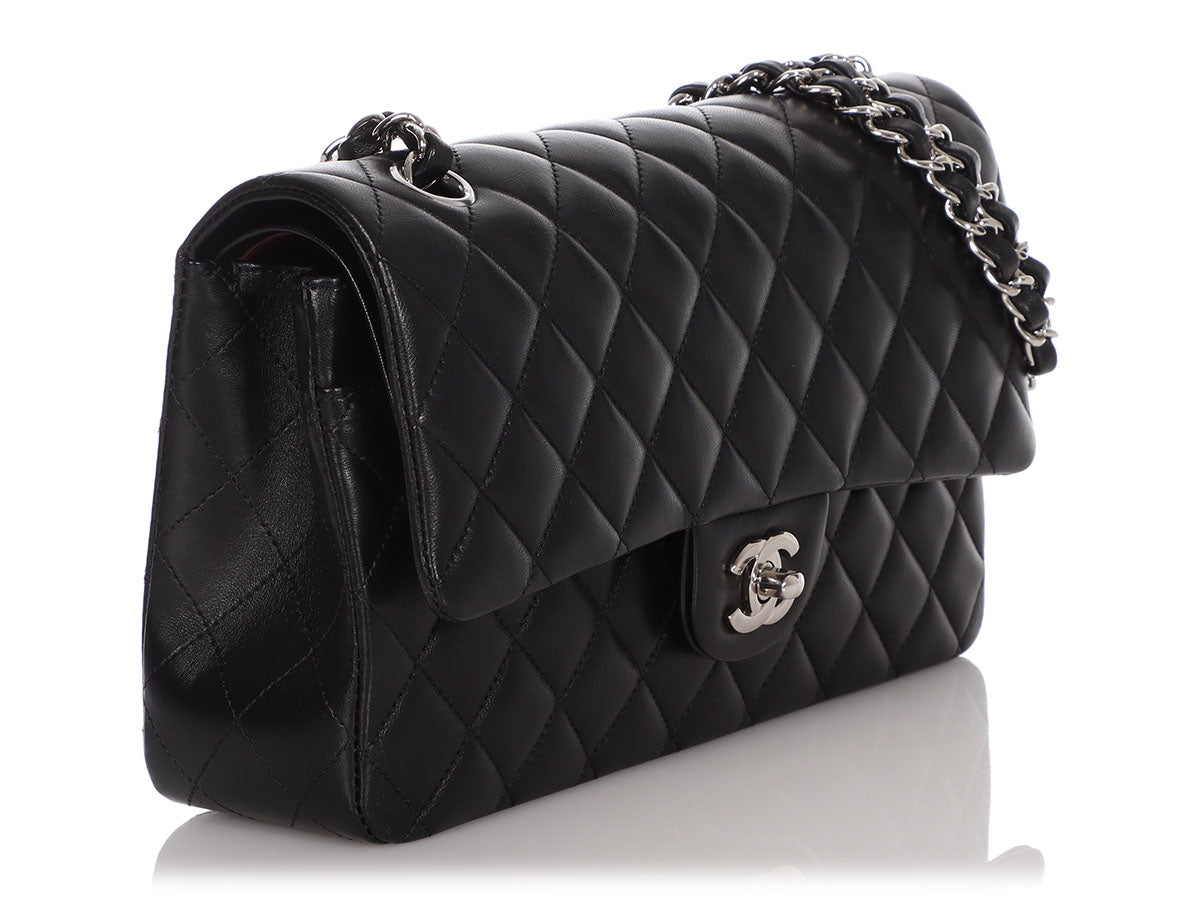 Chanel Black Quilted Lambskin Classic Double Flap Medium Q6B0101IK0A93