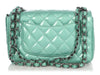 Chanel Mini Green Quilted Patent Rectangular Classic