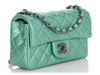 Chanel Mini Green Quilted Patent Rectangular Classic