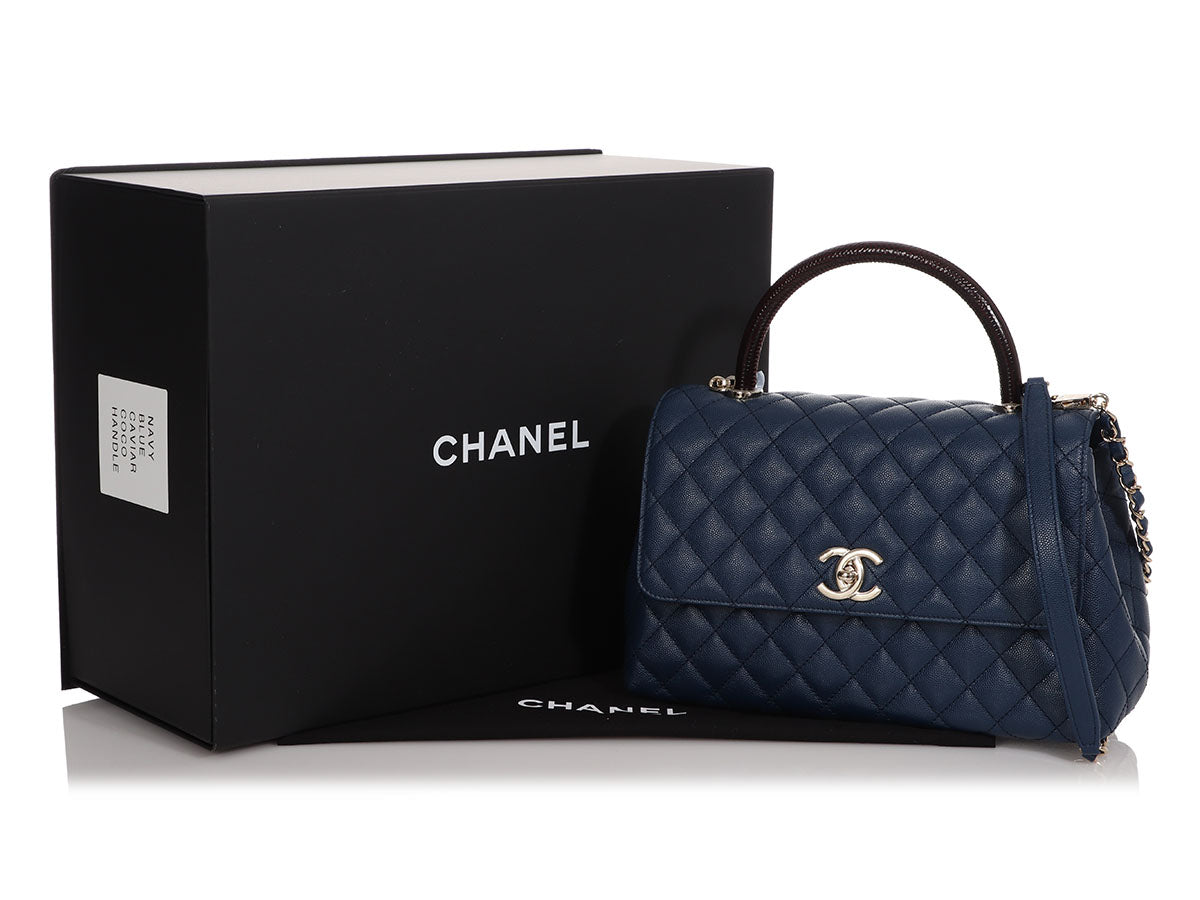 Chanel 2018 Limited Edition Medium Black Caviar Quilted Rare Lizard  Burgundy Coco Handle Bag Dark red Leather ref.1063574 - Joli Closet