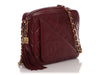 Chanel Vintage Medium Burgundy Quilted Lambskin Pocket Camera Bag