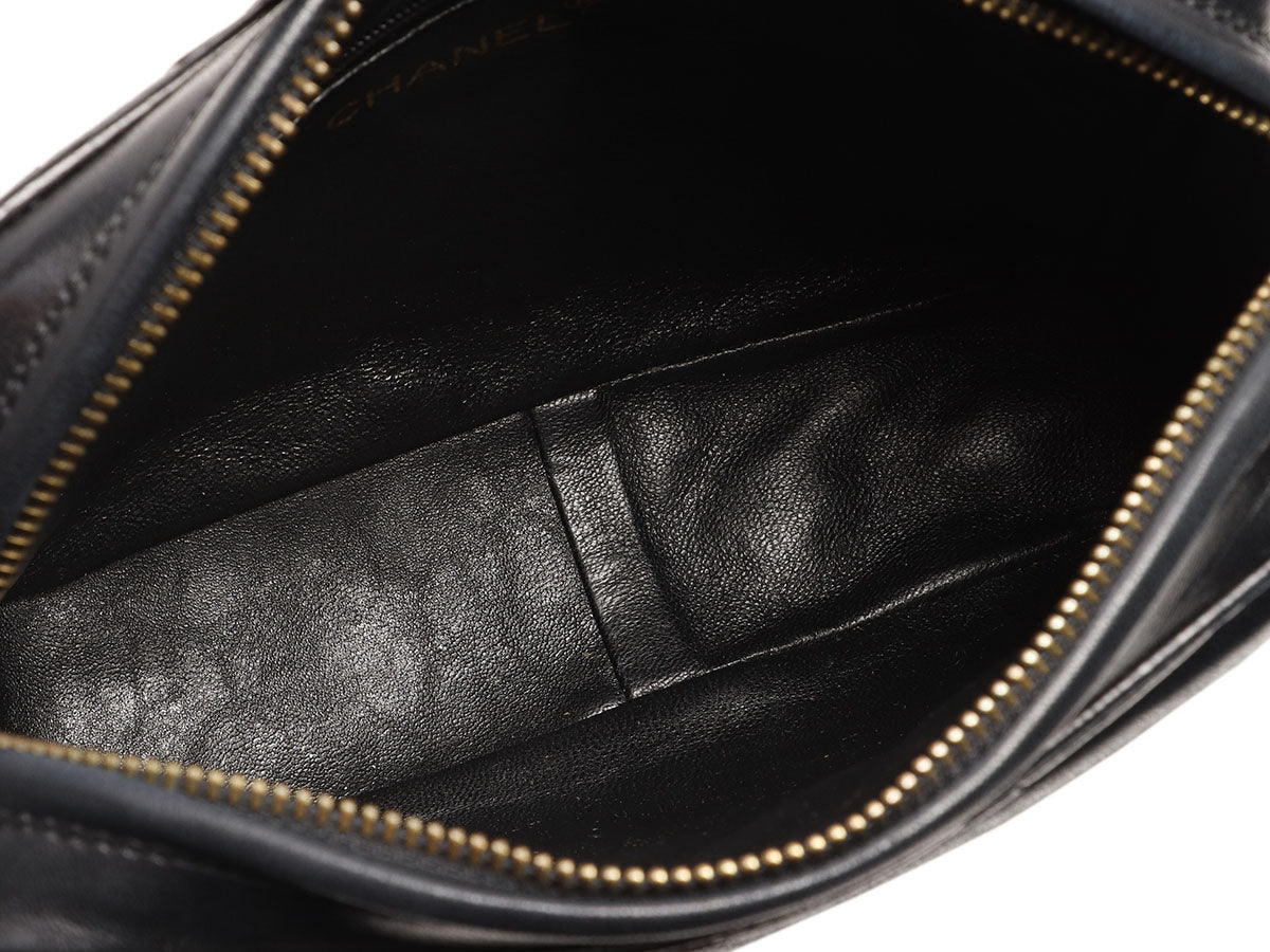 Authentic Chanel Lambskin Camera Bag Medium Black – Relics to