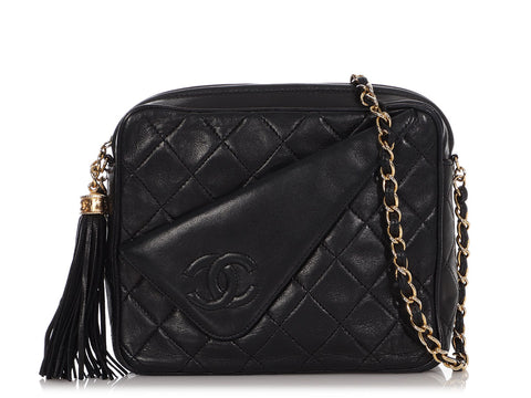CHANEL Goatskin Quilted Maxi Chanel 19 Flap Black 706531