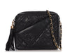 Chanel Vintage Small Black Quilted Lambskin Front Pocket Camera Bag