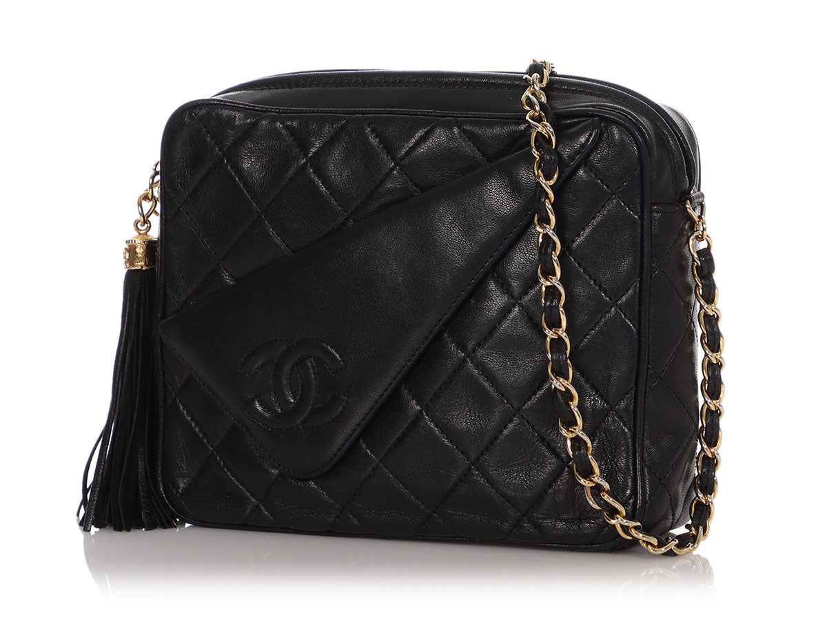 Sold at Auction: Chanel: A Black Lambskin LAX Accordian Camera Bag