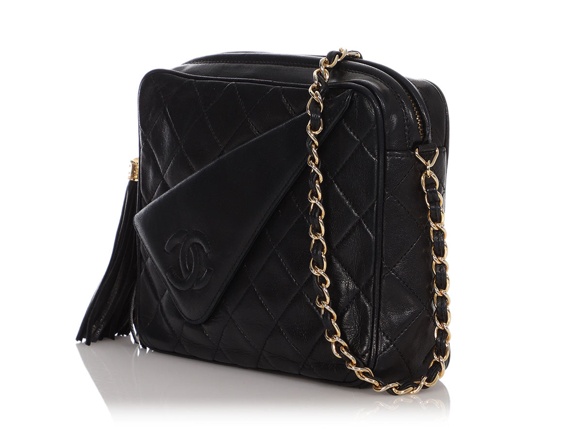 Chanel Black Camera Bag of Quilted Lambskin Leather with Gold Tone Hardware, Handbags and Accessories Online, 2019