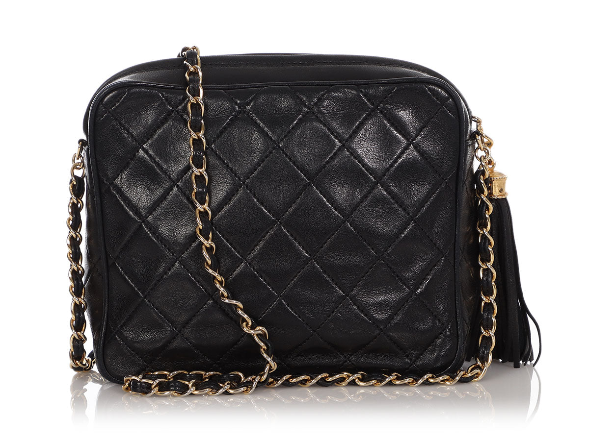 Chanel Black Camera Bag of Quilted Lambskin Leather with Gold Tone Hardware, Handbags and Accessories Online, 2019
