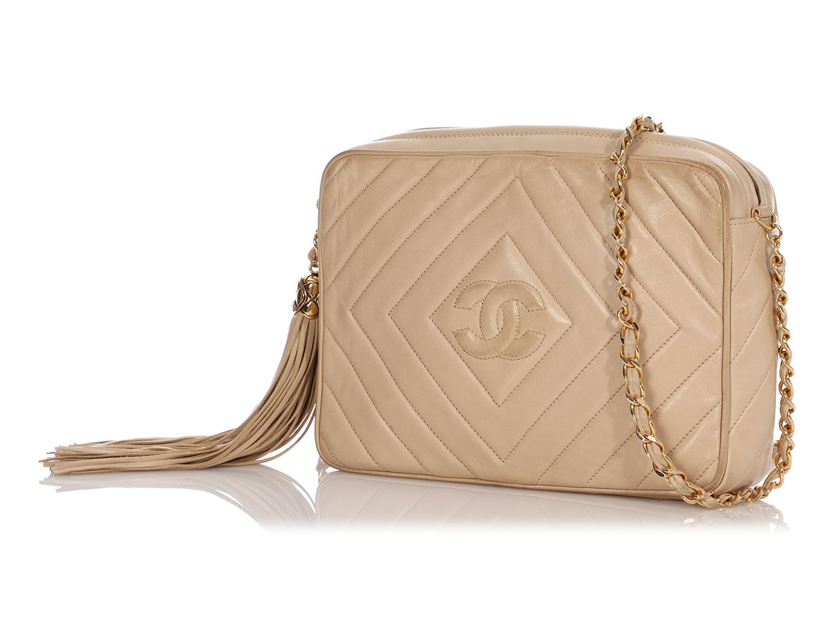 Chanel White Quilted Lambskin Pocket Camera Bag Mini Q6BATW1IW9001