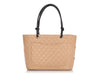 Chanel Beige and Black Quilted Calfskin Cambon Tote