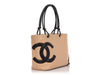 Chanel Beige and Black Quilted Calfskin Cambon Tote