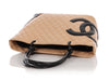 Chanel Beige and Black Quilted Calfskin Cambon Tote