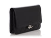 Chanel Black Part-Quilted Grained Calfskin Box Wallet On Chain