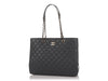 Chanel Anthracite Gray Quilted Caviar Shopping Tote