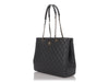 Chanel Anthracite Gray Quilted Caviar Shopping Tote