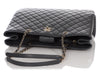 Chanel Anthracite Gray Quilted Caviar Shopping Tote