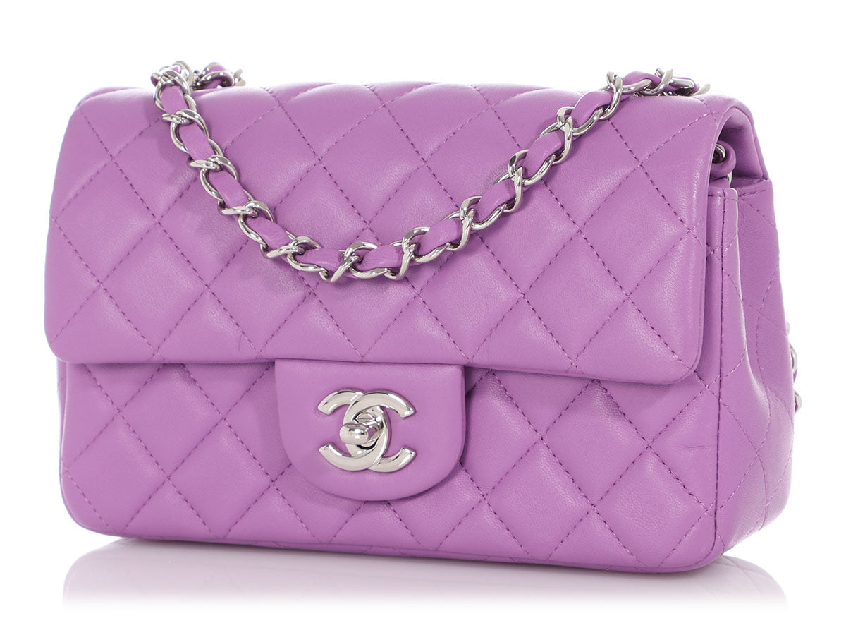 Chanel Mini Lavender Quilted Lambskin Classic by Ann's Fabulous Finds
