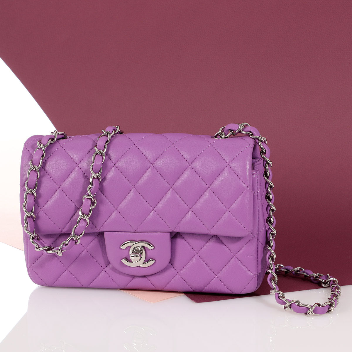 lavender chanel purse