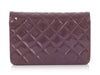 Chanel Violet Quilted Patent Brilliant Wallet On Chain WOC