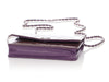 Chanel Violet Quilted Patent Brilliant Wallet On Chain WOC