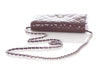 Chanel Violet Quilted Patent Brilliant Wallet On Chain WOC