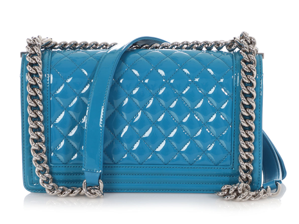 Chanel Flap Bag with Top Handle Mini Baby Blue in Lambskin Leather with Gold-tone  - US