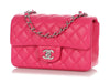 Chanel Mini Dark Pink Quilted Lambskin Rectangular Classic