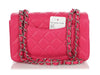 Chanel Mini Dark Pink Quilted Lambskin Rectangular Classic