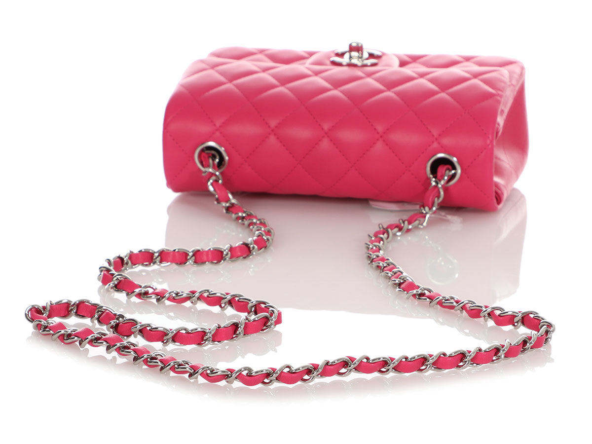 Chanel Fuchsia Quilted Lambskin L-Zip Wallet - Ann's Fabulous