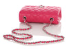 Chanel Mini Dark Pink Quilted Lambskin Rectangular Classic