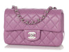 Chanel Mini Lavender Quilted Lambskin Rectangular Classic
