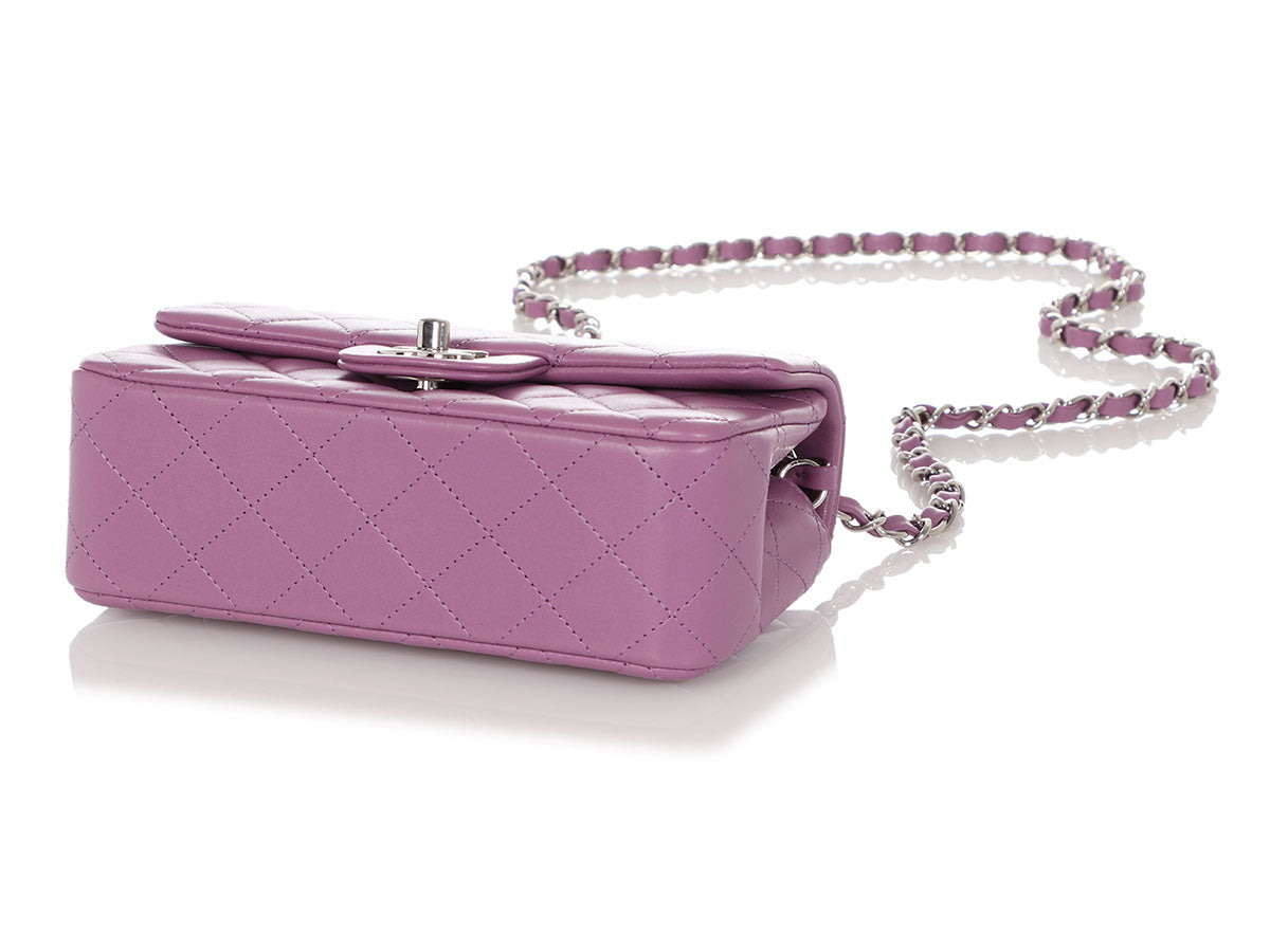 Chanel Mini Lavender Quilted Lambskin Rectangular Classic by Ann's Fabulous Finds