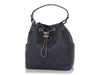 Chanel Navy Caviar CC Chain Drawstring Bucket Bag