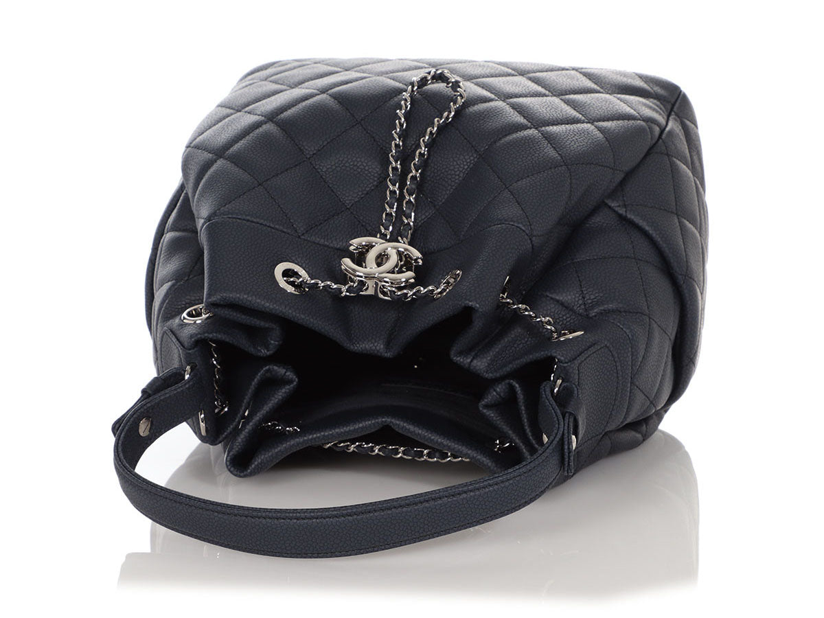 CHANEL Quilted Chain Bucket Bag- Black – ALB