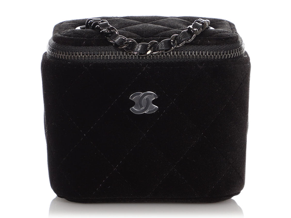 Chanel Black Velvet Micro Vanity Case