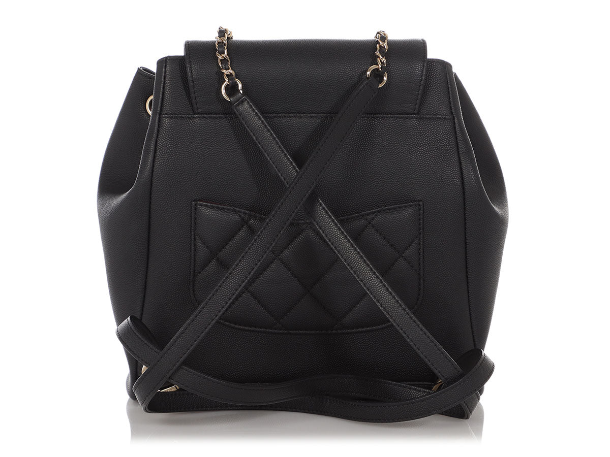 Chanel Black Caviar Business Affinity Backpack