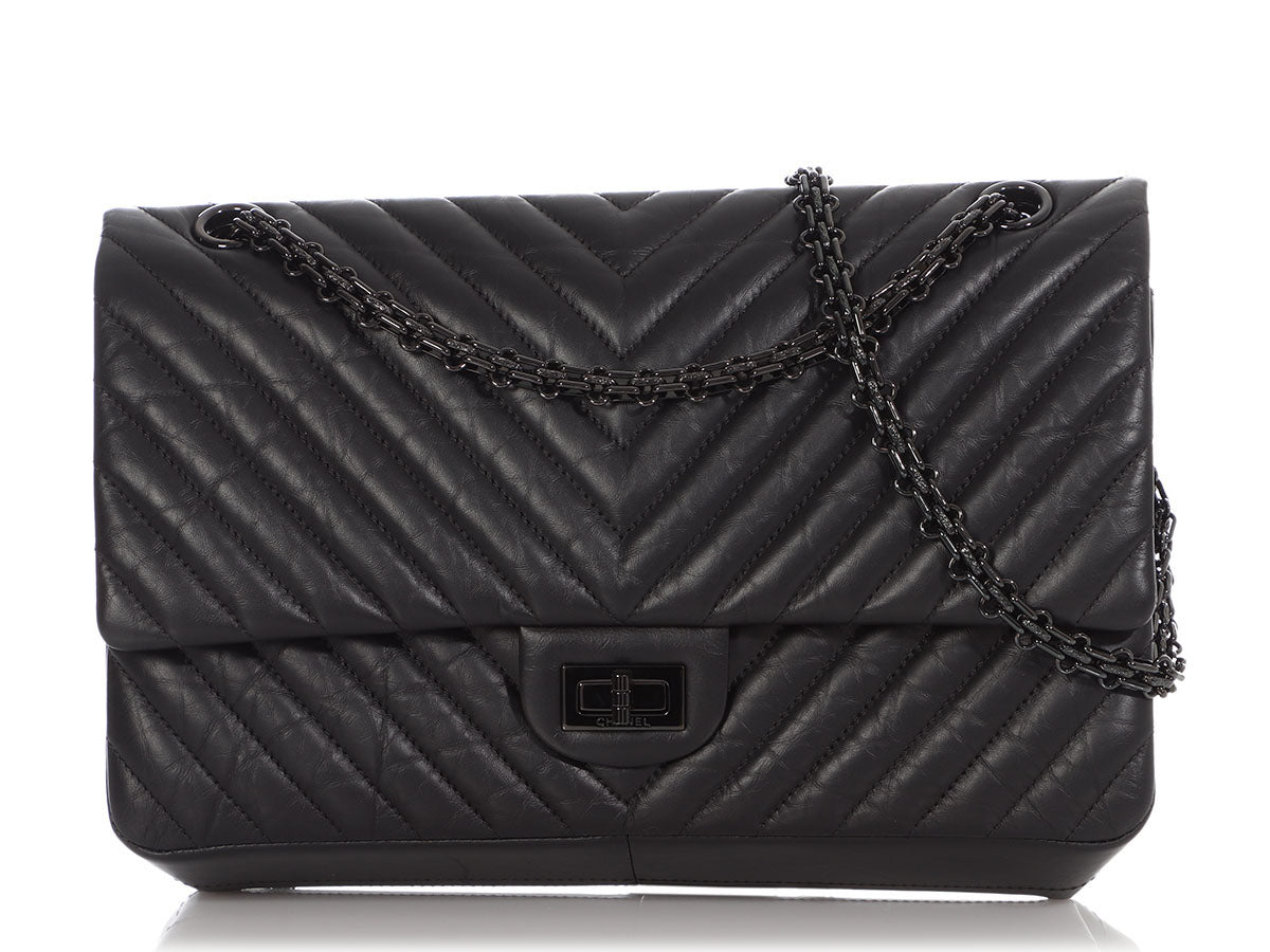 Chanel Large Black Part-Quilted Calfskin Deauville Tote by Ann's Fabulous Finds