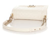 Chanel Old Medium White Quilted Caviar Boy Bag