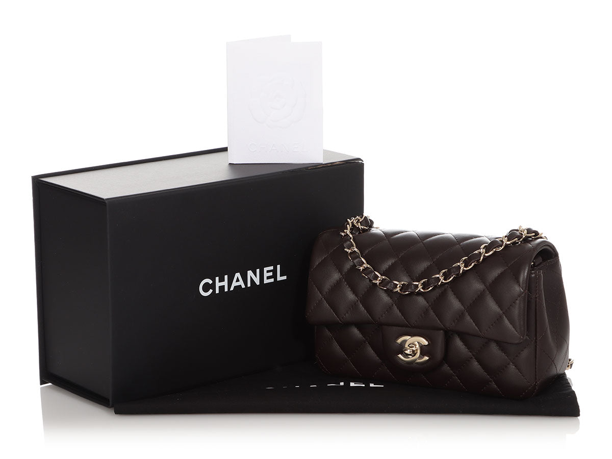 Chanel Mini Black Quilted Lambskin Square Classic by Ann's Fabulous Finds