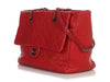 Chanel Red Diamond Quilted Calfskin Flap Tote
