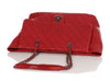 Chanel Red Diamond Quilted Calfskin Flap Tote