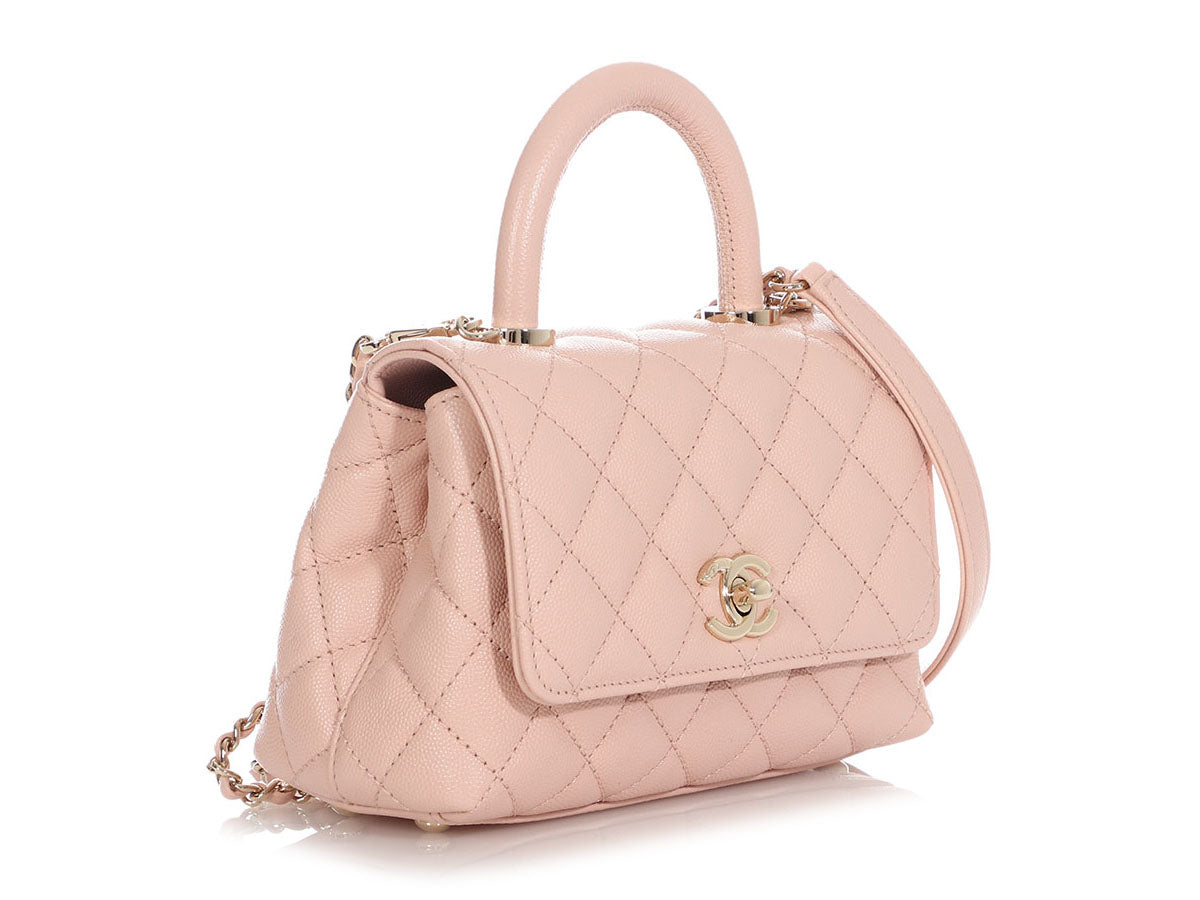 Chanel Pink Caviar Quilted Extra Mini Coco Handle Flap Bag W/ Box – Watch &  Jewelry Exchange