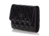 Chanel Black Quilted Patent Wallet
