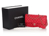 Chanel Medium/Large Red Raspberry Quilted Lambskin Classic Double Flap
