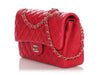 Chanel Medium/Large Red Raspberry Quilted Lambskin Classic Double Flap