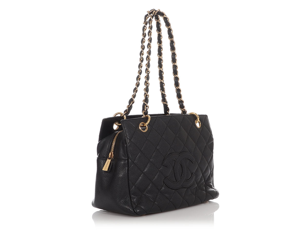 Chanel Petite Black Quilted Caviar Timeless Tote