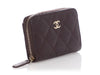 Chanel Brown Quilted Caviar Classic Zipped Coin Purse