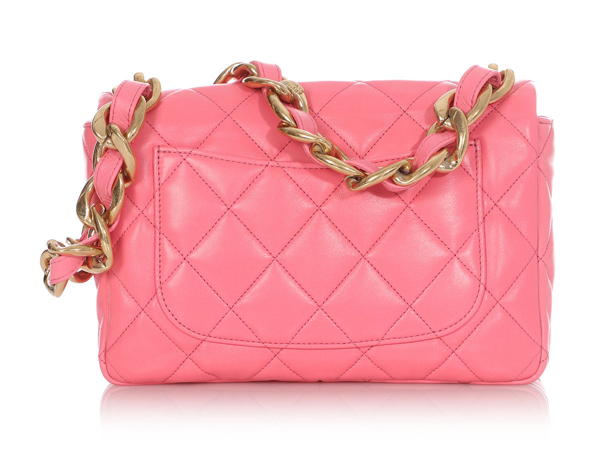 Chanel Funky Town Flap Bag Quilted Lambskin Mini Pink 2280101