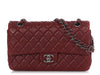 Chanel Medium/Large Burgundy Quilted Lambskin Classic Double Flap