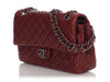 Chanel Medium/Large Burgundy Quilted Lambskin Classic Double Flap